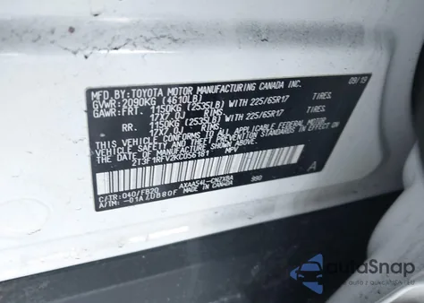 2019 Toyota Rav4 Le из США, поврежденный, VIN 2T3F1RFV2KC056181